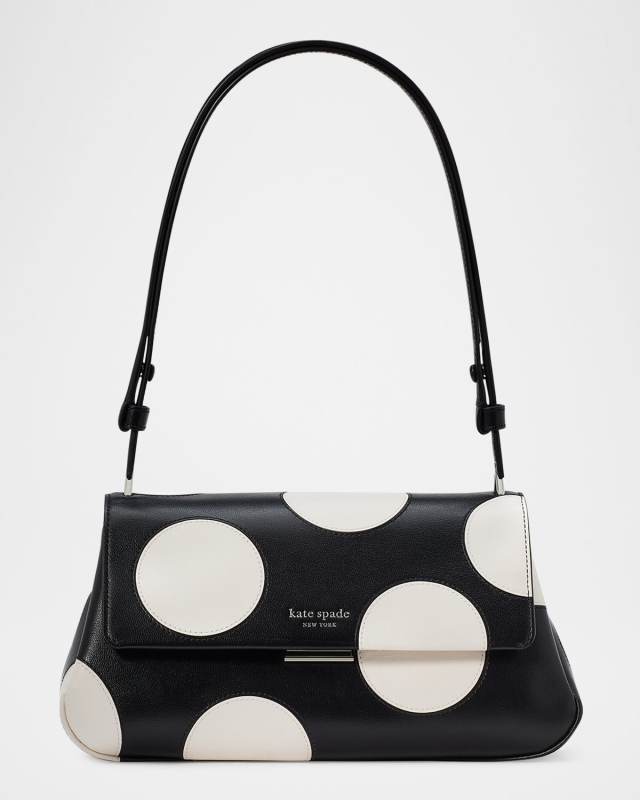 grace polka dot leather shoulder bag